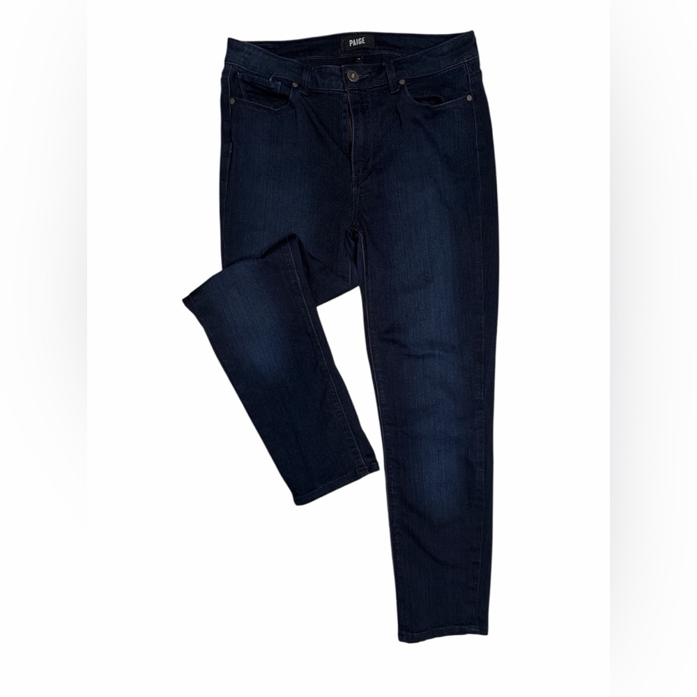 Paige Woman’s Hoxon Straight Dark Blue Jeans